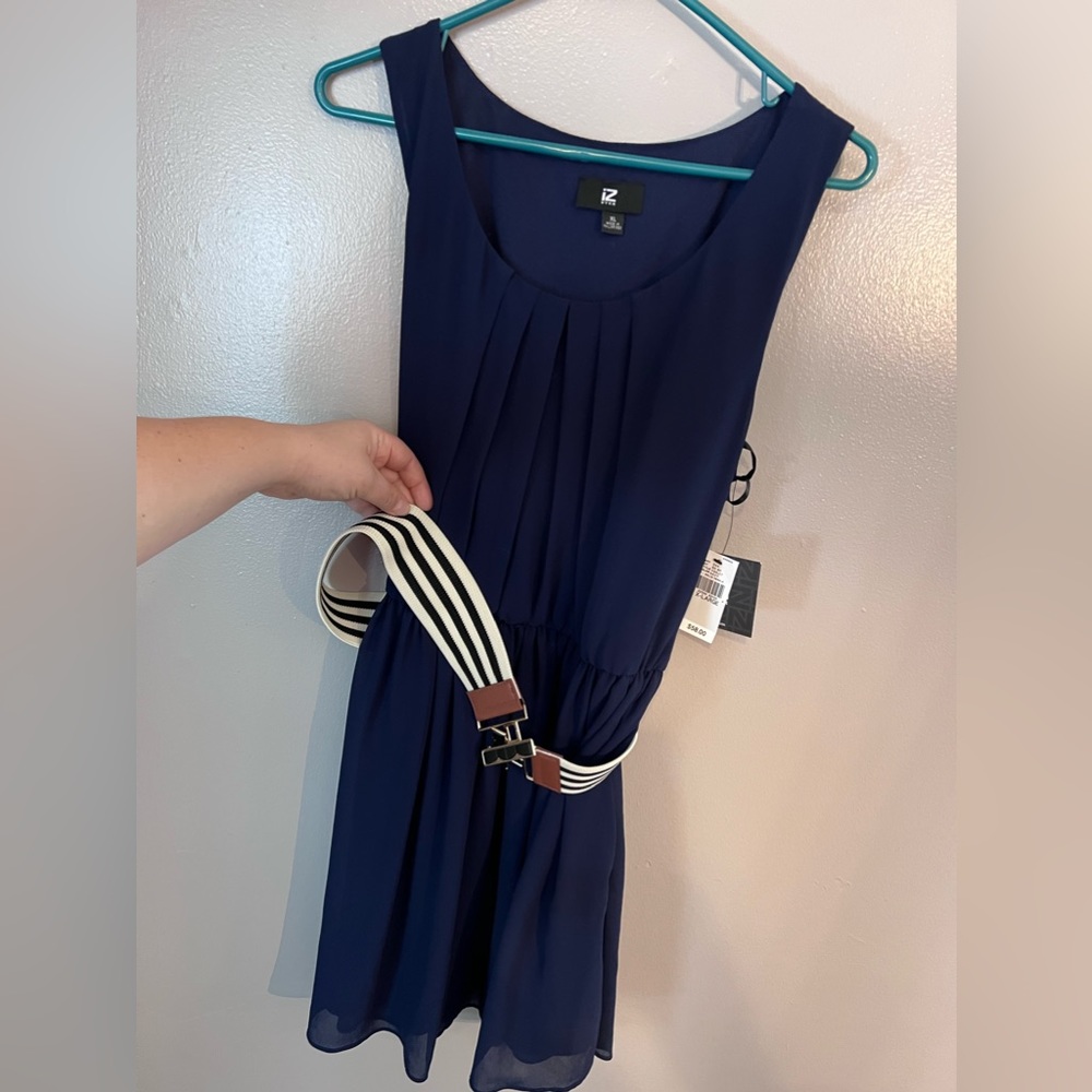 Women’s Navy Dress with Matching Belt